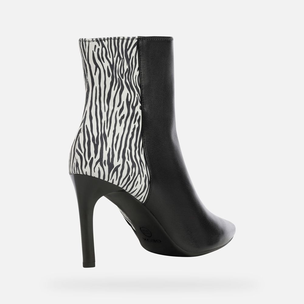 Bottines Geox Faviola - Noir/Blanche - Femme 147503-RQC